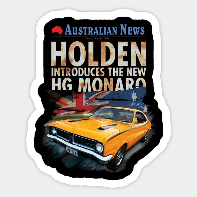 Holden Monaro HG GTS (nostalgic) Classic Sticker by Lisa Yo